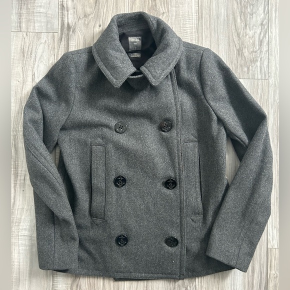 GAP gray sturdy whool coat S - Picture 4 of 8